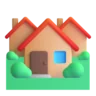 Neighborhood houses icon